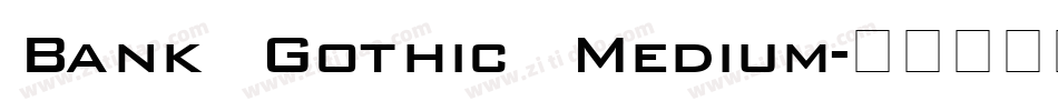 Bank Gothic Medium字体转换